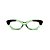 Armação para óculos de Grau Gustavo Eyewear G103 2. Cor: Verde e marrom translúcido. Haste animal print. - Imagem 1