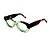 Armação para óculos de Grau Gustavo Eyewear G103 2. Cor: Verde e marrom translúcido. Haste animal print. - Imagem 3