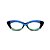 Armação para óculos de Grau Gustavo Eyewear G103 4. Cor: Preto, azul e acqua translúcido. Haste azul. - Imagem 1