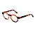 Armação para óculos de Grau Gustavo Eyewear G136 1. Cor: Vermelho, azul, âmbar e laranja. Haste animal print. - Imagem 3