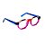 Armação para óculos de Grau Gustavo Eyewear G136 2. Cor: Vermelho, violeta, âmbar, azul roxo translúcido. Haste azul. - Imagem 2