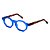 Armação para óculos de Grau Gustavo Eyewear G136 4. Cor: Azul fosco. Haste animal print. - Imagem 3