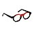 Armação para óculos de Grau Gustavo Eyewear G136 6. Cor: Animal print, vermelho e marrom. Haste marrom. - Imagem 2