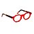 Armação para óculos de Grau Gustavo Eyewear G136 8. Cor: Vermelho fosco. Haste animal print. - Imagem 2