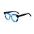Armação para óculos de Grau Gustavo Eyewear G69 12. Cor: Preto, azul escuro e azul claro translúcido. Haste fumê. - Imagem 3