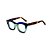 Armação para óculos de Grau Gustavo Eyewear G69 14. Cor: Azul, acqua e preto translúcido. Haste animal print. - Imagem 3