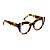 Armação para óculos de Grau Gustavo Eyewear G13 1. Cor: Animal print com listras vinho e nude. Haste animal print. - Imagem 2
