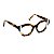 Armação para óculos de Grau Gustavo Eyewear G71 29. Cor: Animal print com listras preta e branca. Haste animal print. - Imagem 2