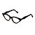 Armação para óculos de Grau Gustavo Eyewear G11 4. Cor: Preto e animal print. Haste preta. - Imagem 3