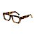 Armação para óculos de Grau Gustavo Eyewear G80 8. Cor: Animal print com listras vermelho e acqua translúcido. Haste animal print. - Imagem 3