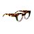 Armação para óculos de Grau Gustavo Eyewear G48 1. Cor: Animal print, verde e fumê translúcido. Haste animal print. - Imagem 2
