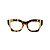 Armação para óculos de Grau Gustavo Eyewear G58 4. Animal Print com listras nude e verde. Hastes animal print. - Imagem 1