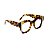 Armação para óculos de Grau Gustavo Eyewear G58 4. Animal Print com listras nude e verde. Hastes animal print. - Imagem 2
