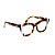 Armação para óculos de Grau Gustavo Eyewear G69 18. Cor: Animal print com listras preta e branca. Haste animal print. - Imagem 2