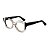 Armação para óculos de Grau Gustavo Eyewear G70 37. Cor: Fumê com listras preta e branca. Haste preta. - Imagem 3
