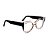 Armação para óculos de Grau Gustavo Eyewear G56 16. Cor: Fumê com listras preta e branca. Haste preta. - Imagem 2