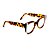 Armação para óculos de Grau Gustavo Eyewear G56 15. Cor: Animal print com listras preta e branca. Haste animal print. - Imagem 2
