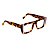 Armação para óculos de Grau Gustavo Eyewear G80 10. Cor: Animal print com listras azul e nude. Haste animal print. - Imagem 2