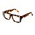 Armação para óculos de Grau Gustavo Eyewear G80 10. Cor: Animal print com listras azul e nude. Haste animal print. - Imagem 3