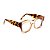 Armação para óculos de Grau Gustavo Eyewear G58 5. Cor: Âmbar com listras vinho e nude. Haste animal print. - Imagem 2