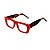 Armação para óculos de Grau Gustavo Eyewear G80 11. Cor: Vermelho opaco. Haste animal print. - Imagem 3