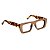 Armação para óculos de Grau Gustavo Eyewear G80 12. Cor: Nude opaco. Haste animal print. - Imagem 2