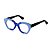Armação para óculos de Grau Gustavo Eyewear G69 20. Cor: Azul translúcido e azul opaco. Haste preta. - Imagem 3