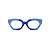 Armação para óculos de Grau Gustavo Eyewear G69 35. Cor: Azul translúcido e azul opaco. Haste preta. - Imagem 1