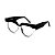 Armação para óculos de Grau Gustavo Eyewear G40 2. Cor: Preto, branco e cinza opaco. Haste preta. - Imagem 3