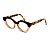 Armação para óculos de Grau Gustavo Eyewear G71 31. Cor: Marrom opaco e âmbar translúcido. Haste animal print. - Imagem 3
