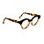 Armação para óculos de Grau Gustavo Eyewear G71 31. Cor: Marrom opaco e âmbar translúcido. Haste animal print. - Imagem 2