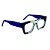 Armação para óculos de Grau Gustavo Eyewear G64 3. Cor: Azul e acqua translúcido. Haste azul. - Imagem 2