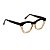 Armação para óculos de Grau Gustavo Eyewear G69 24. Cor: Preto e âmbar. Haste preta. - Imagem 2