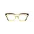 Armação para óculos de Grau Gustavo Eyewear G69 25. Cor: Amarelo com pontas marrom translúcido. Haste marrom. - Imagem 1