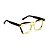 Armação para óculos de Grau Gustavo Eyewear G69 25. Cor: Amarelo com pontas marrom translúcido. Haste marrom. - Imagem 2