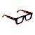 Armação para óculos de Grau Gustavo Eyewear G80 14. Cor: Vinho opaco e translúcido. Haste animal print. - Imagem 2
