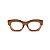 Armação para óculos de Grau Gustavo Eyewear G58 11. Cor: Nude opaco e âmbar translúcido. Haste animal print. - Imagem 1