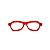 Armação para óculos de Grau Gustavo Eyewear G105 3. Cor: Vermelho fosco. Haste fumê fosco. Unisex. - Imagem 1