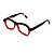 Armação para óculos de Grau Gustavo Eyewear G105 4. Cor: Vermelho e marrom fosco. Haste animal print. Unisex. - Imagem 3