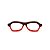 Armação para óculos de Grau Gustavo Eyewear G105 4. Cor: Vermelho e marrom fosco. Haste animal print. Unisex. - Imagem 1
