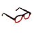 Armação para óculos de Grau Gustavo Eyewear G105 4. Cor: Vermelho e marrom fosco. Haste animal print. Unisex. - Imagem 2