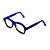 Armação para óculos de Grau Gustavo Eyewear G105 7. Cor: Azul e fumê fosco. Haste azul fosco. Unisex. - Imagem 3