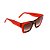 Óculos de Sol Gustavo Eyewear G64 3. Cor: Animal print e vermelho translúcido. Haste vermelha. Lentes marrom. - Imagem 2
