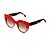 Óculos de Sol G13 4 nas cores vermelho e nude com as hastes animal print. - Imagem 3