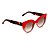 Óculos de Sol G13 4 nas cores vermelho e nude com as hastes animal print. - Imagem 2
