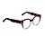 Armação para óculos de Grau Gustavo Eyewear G117 7. Cor: Cristal, violeta citrus e marrom. Haste animal print. - Imagem 2