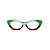Armação para óculos de Grau Gustavo Eyewear G103 9. Cor: Caramelo e acqua translúcido com verde citrus. Haste preta. - Imagem 1