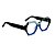 Armação para óculos de Grau Gustavo Eyewear G72 9. Cor: Acqua e azul translúcido. Haste preta. - Imagem 2