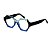 Armação para óculos de Grau Gustavo Eyewear G72 9. Cor: Acqua e azul translúcido. Haste preta. - Imagem 3