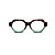 Armação para óculos de Grau Gustavo Eyewear G72 10. Cor: Animal print e verde translúcido. Haste animal print. - Imagem 1